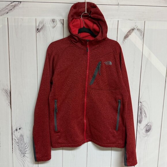 The North Face Men’s M Full-Zip Hooded Fleece – Heather Red - Picture 1 of 12